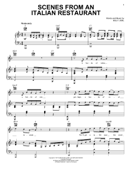 page one of Scenes From An Italian Restaurant (Piano, Vocal & Guitar Chords (Right-Hand Melody))