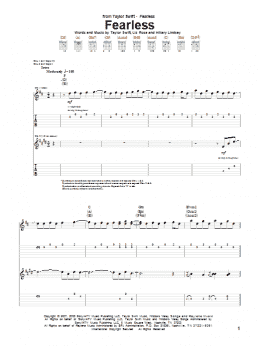 page one of Fearless (Guitar Tab)
