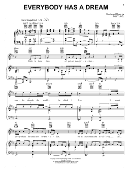 page one of Everybody Has A Dream (Piano, Vocal & Guitar Chords (Right-Hand Melody))