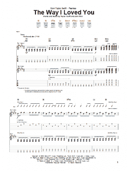 page one of The Way I Loved You (Guitar Tab)