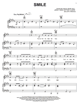 page one of Smile (Piano, Vocal & Guitar Chords (Right-Hand Melody))