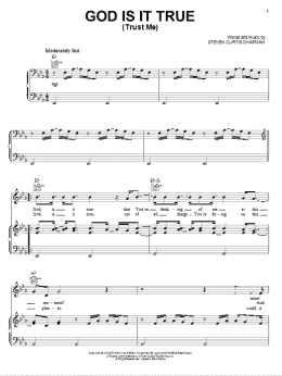 page one of God Is It True (Trust Me) (Piano, Vocal & Guitar Chords (Right-Hand Melody))