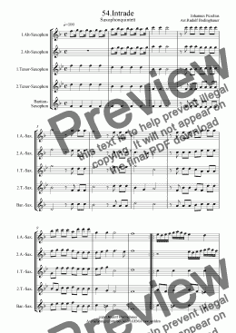 page one of 54.Intrade  Saxophonquintett