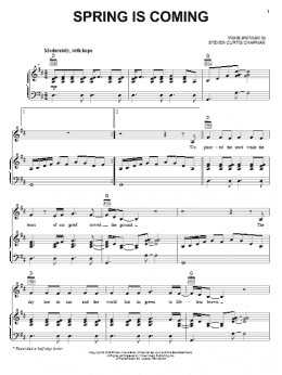 page one of Spring Is Coming (Piano, Vocal & Guitar Chords (Right-Hand Melody))