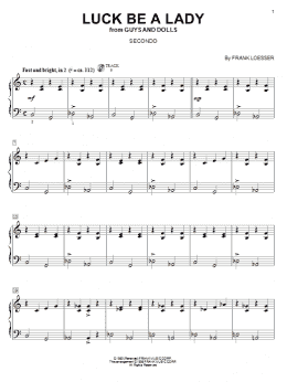 page one of Luck Be A Lady (Piano Duet)