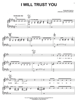 page one of I Will Trust You (Piano, Vocal & Guitar Chords (Right-Hand Melody))
