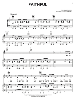 page one of Faithful (Piano, Vocal & Guitar Chords (Right-Hand Melody))