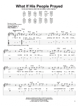 page one of What If His People Prayed (Easy Guitar Tab)