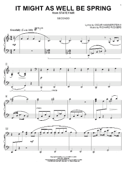 page one of It Might As Well Be Spring (Piano Duet)