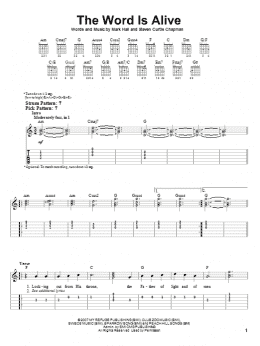 page one of The Word Is Alive (Easy Guitar Tab)