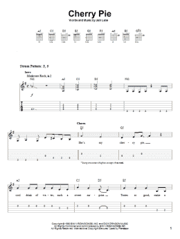 page one of Cherry Pie (Easy Guitar Tab)