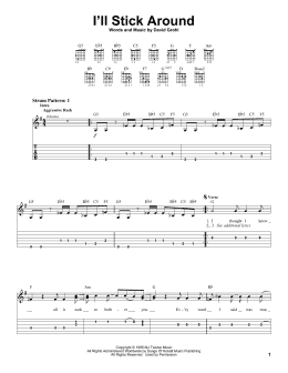 page one of I'll Stick Around (Easy Guitar Tab)