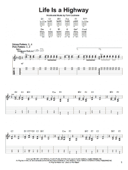 page one of Life Is A Highway (Easy Guitar Tab)