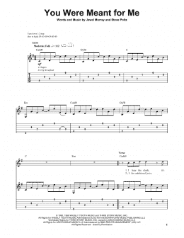 page one of You Were Meant For Me (Guitar Tab (Single Guitar))