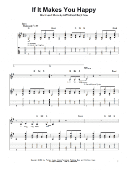 page one of If It Makes You Happy (Guitar Tab (Single Guitar))