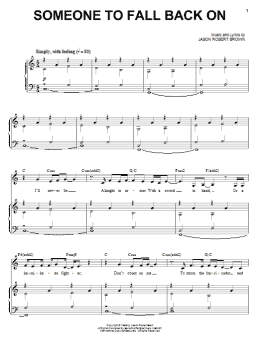 page one of Someone To Fall Back On (from Wearing Someone Else's Clothes) (Piano & Vocal)