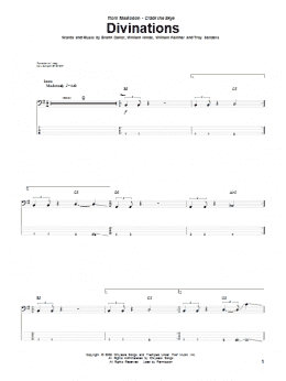 page one of Divinations (Bass Guitar Tab)