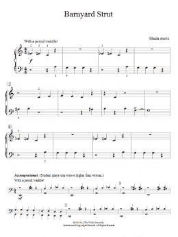 page one of Barnyard Strut (Piano Duet)