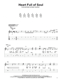 page one of Heart Full Of Soul (Easy Guitar Tab)