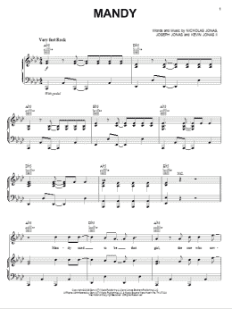 page one of Mandy (Piano, Vocal & Guitar Chords (Right-Hand Melody))