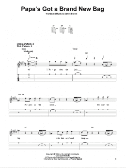 page one of Papa's Got A Brand New Bag (Easy Guitar Tab)