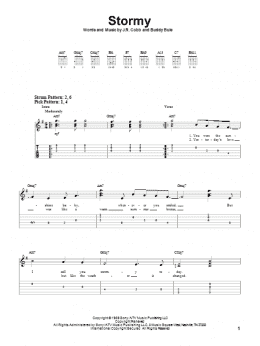 page one of Stormy (Easy Guitar Tab)