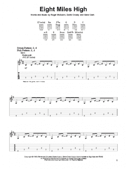 page one of Eight Miles High (Easy Guitar Tab)