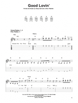 page one of Good Lovin' (Easy Guitar Tab)