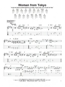 page one of Woman From Tokyo (Easy Guitar Tab)