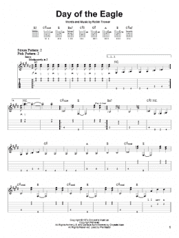 page one of Day Of The Eagle (Easy Guitar Tab)