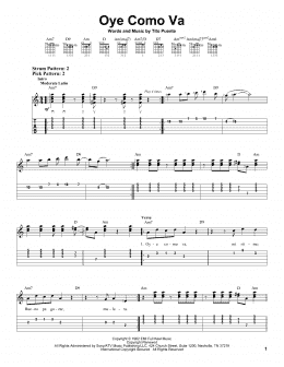 page one of Oye Como Va (Easy Guitar Tab)