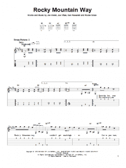 page one of Rocky Mountain Way (Easy Guitar Tab)