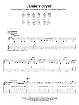 page one of Jamie's Cryin' (Easy Guitar Tab)