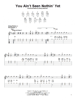 page one of You Ain't Seen Nothin' Yet (Easy Guitar Tab)