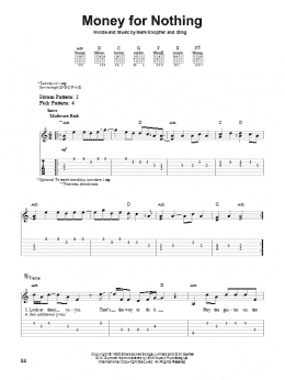 page one of Money For Nothing (Easy Guitar Tab)