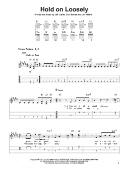 page one of Hold On Loosely (Easy Guitar Tab)