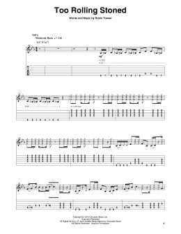 page one of Too Rolling Stoned (Guitar Tab (Single Guitar))