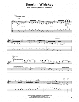 page one of Snortin' Whiskey (Guitar Tab (Single Guitar))