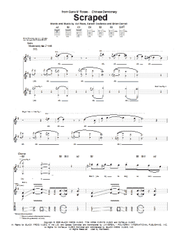 page one of Scraped (Guitar Tab)