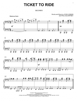page one of Ticket To Ride (Piano Duet)