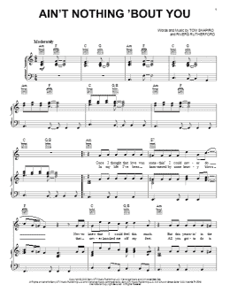 page one of Ain't Nothing 'Bout You (Piano, Vocal & Guitar Chords (Right-Hand Melody))