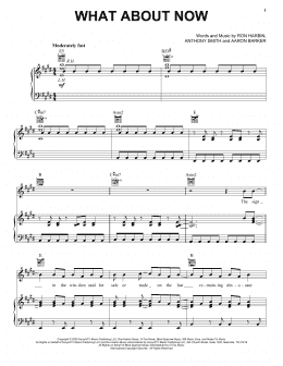page one of What About Now (Piano, Vocal & Guitar Chords (Right-Hand Melody))