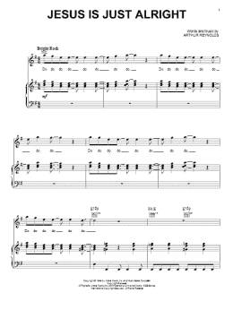 page one of Jesus Is Just Alright (Piano, Vocal & Guitar Chords (Right-Hand Melody))