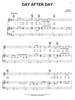 page one of Day After Day (Piano, Vocal & Guitar Chords (Right-Hand Melody))