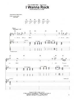 page one of I Wanna Rock (Guitar Tab)
