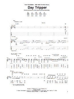page one of Day Tripper (Guitar Tab)