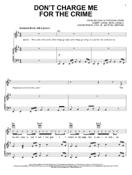 page one of Don't Charge Me For The Crime (Piano, Vocal & Guitar Chords (Right-Hand Melody))