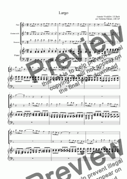 page one of Largo [piano quartet]