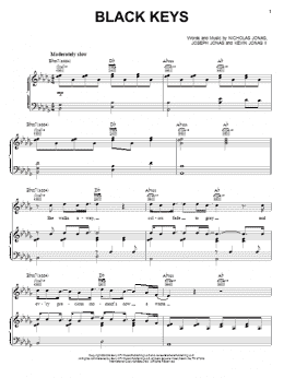 page one of Black Keys (Piano, Vocal & Guitar Chords (Right-Hand Melody))