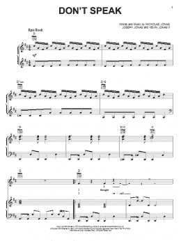 page one of Don't Speak (Piano, Vocal & Guitar Chords (Right-Hand Melody))